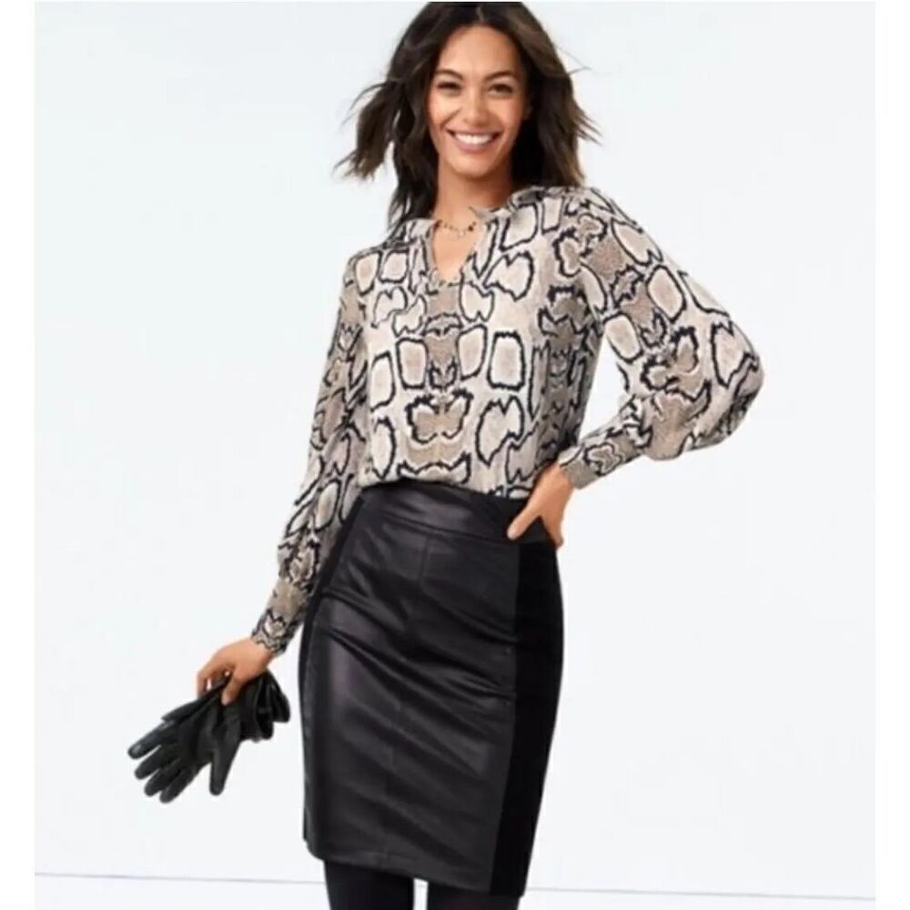 CAbi Style 3759 Serpentine Snake Print Blouse